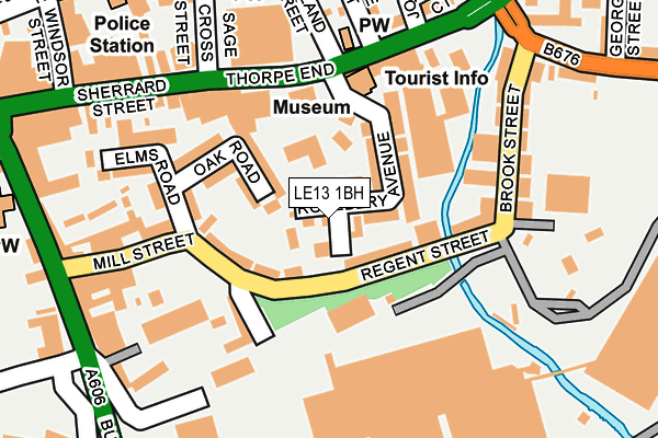 LE13 1BH map - OS OpenMap – Local (Ordnance Survey)
