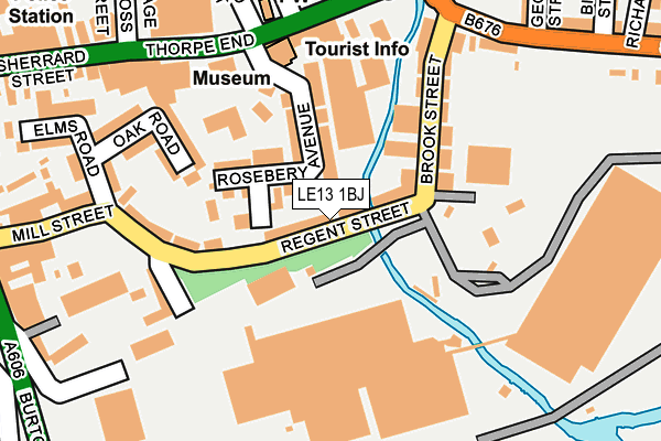 LE13 1BJ map - OS OpenMap – Local (Ordnance Survey)
