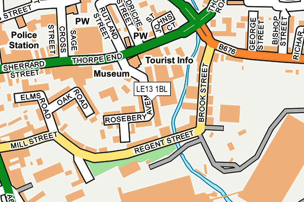 LE13 1BL map - OS OpenMap – Local (Ordnance Survey)