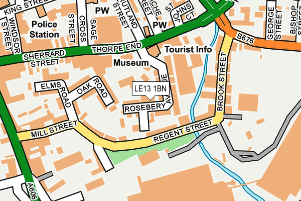 LE13 1BN map - OS OpenMap – Local (Ordnance Survey)