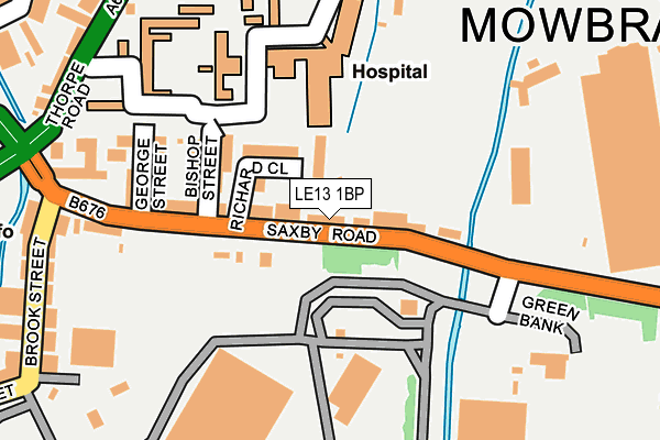 LE13 1BP map - OS OpenMap – Local (Ordnance Survey)