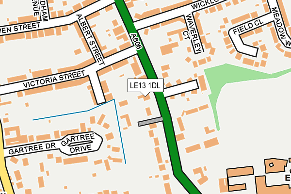 LE13 1DL map - OS OpenMap – Local (Ordnance Survey)