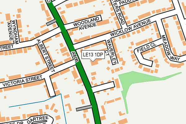 LE13 1DP map - OS OpenMap – Local (Ordnance Survey)