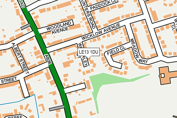 LE13 1DU map - OS OpenMap – Local (Ordnance Survey)