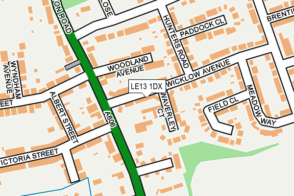 LE13 1DX map - OS OpenMap – Local (Ordnance Survey)