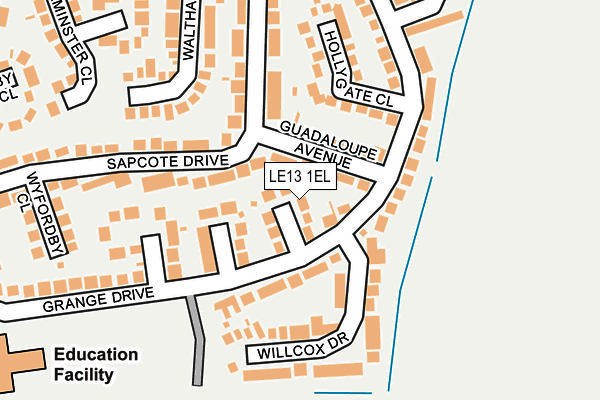 LE13 1EL map - OS OpenMap – Local (Ordnance Survey)