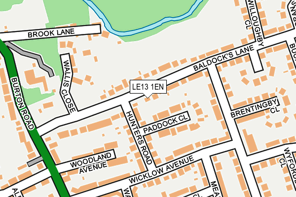 LE13 1EN map - OS OpenMap – Local (Ordnance Survey)