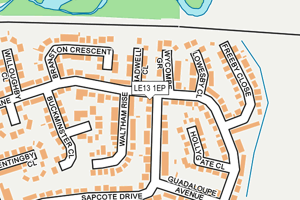 LE13 1EP map - OS OpenMap – Local (Ordnance Survey)