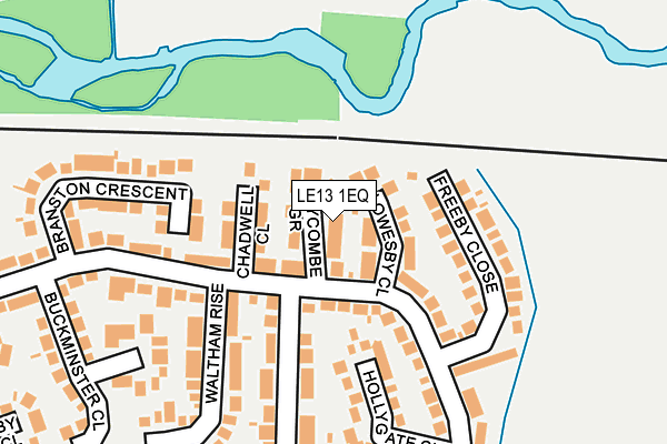 LE13 1EQ map - OS OpenMap – Local (Ordnance Survey)