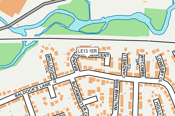 LE13 1ER map - OS OpenMap – Local (Ordnance Survey)