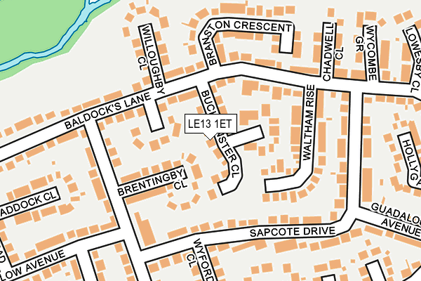 LE13 1ET map - OS OpenMap – Local (Ordnance Survey)