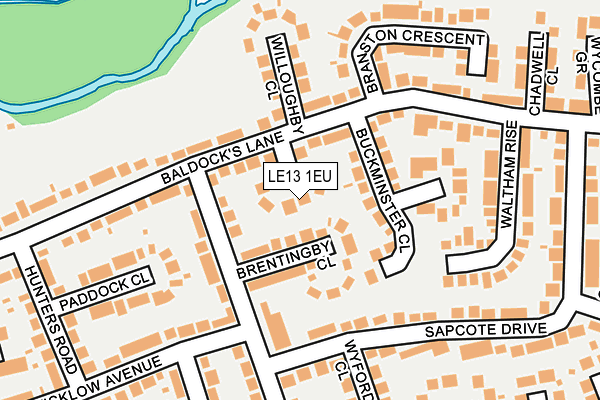 LE13 1EU map - OS OpenMap – Local (Ordnance Survey)