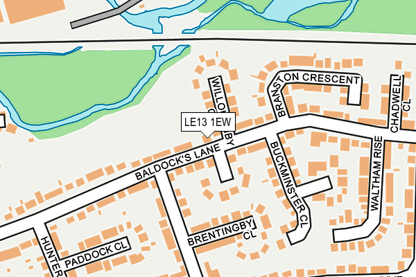 LE13 1EW map - OS OpenMap – Local (Ordnance Survey)
