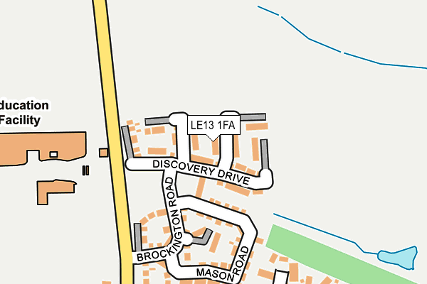 LE13 1FA map - OS OpenMap – Local (Ordnance Survey)