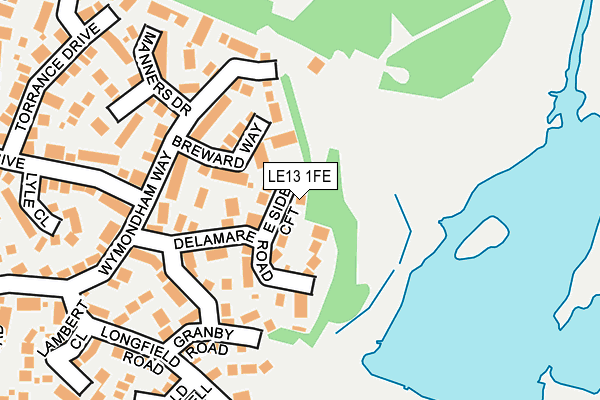 LE13 1FE map - OS OpenMap – Local (Ordnance Survey)