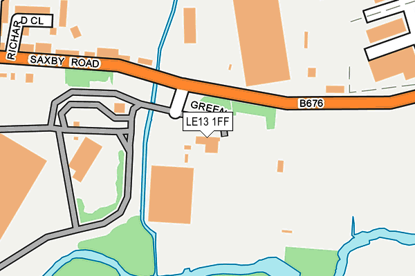 LE13 1FF map - OS OpenMap – Local (Ordnance Survey)