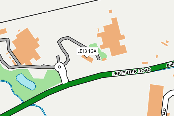 LE13 1GA map - OS OpenMap – Local (Ordnance Survey)
