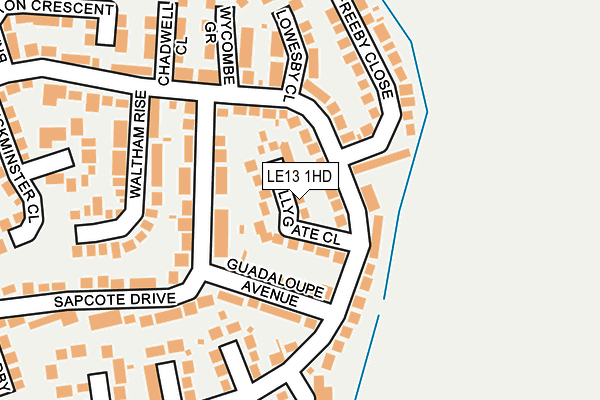 LE13 1HD map - OS OpenMap – Local (Ordnance Survey)