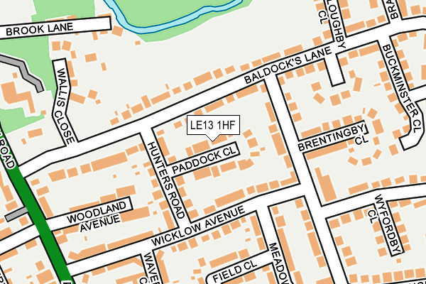 LE13 1HF map - OS OpenMap – Local (Ordnance Survey)