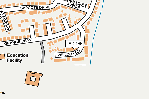 LE13 1HH map - OS OpenMap – Local (Ordnance Survey)