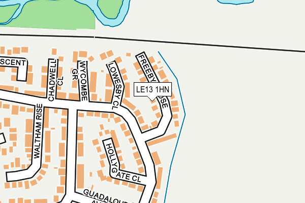 LE13 1HN map - OS OpenMap – Local (Ordnance Survey)