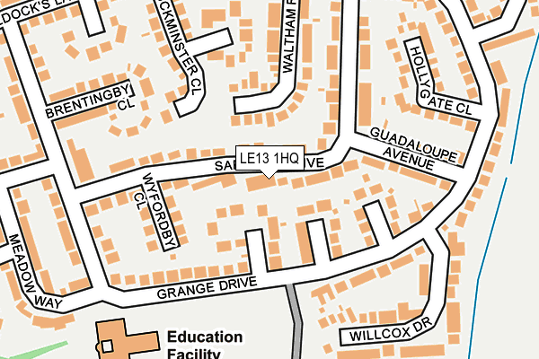 LE13 1HQ map - OS OpenMap – Local (Ordnance Survey)