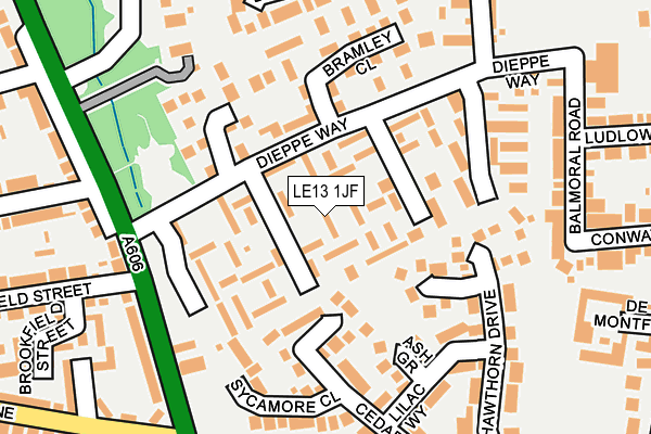 LE13 1JF map - OS OpenMap – Local (Ordnance Survey)