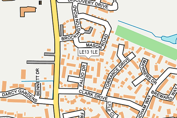 LE13 1LE map - OS OpenMap – Local (Ordnance Survey)