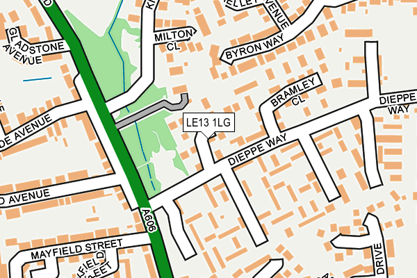 LE13 1LG map - OS OpenMap – Local (Ordnance Survey)