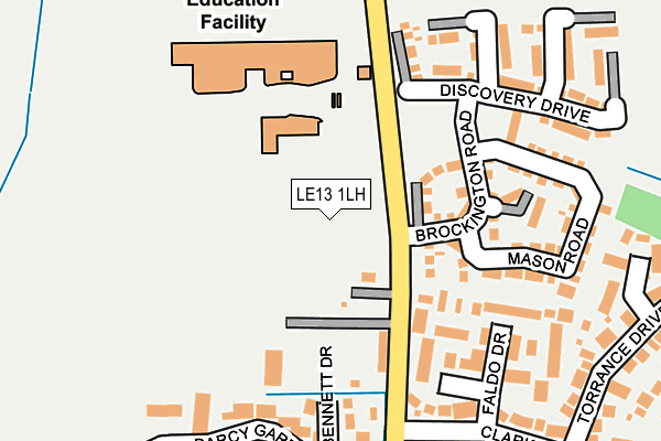 LE13 1LH map - OS OpenMap – Local (Ordnance Survey)