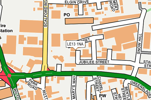 LE13 1NA map - OS OpenMap – Local (Ordnance Survey)