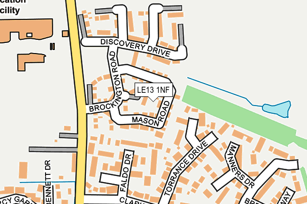 LE13 1NF map - OS OpenMap – Local (Ordnance Survey)