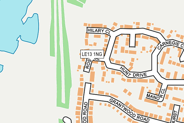 LE13 1NG map - OS OpenMap – Local (Ordnance Survey)