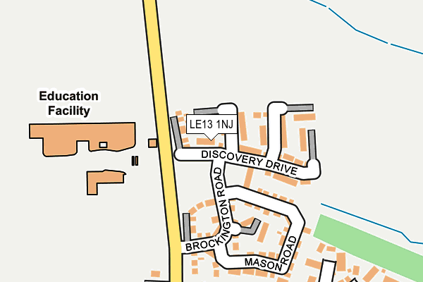 LE13 1NJ map - OS OpenMap – Local (Ordnance Survey)