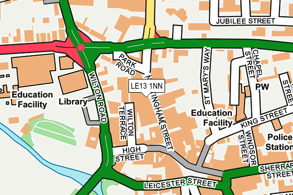 LE13 1NN map - OS OpenMap – Local (Ordnance Survey)
