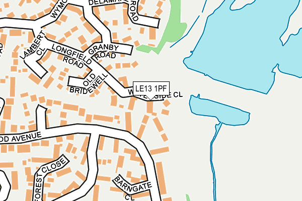 LE13 1PF map - OS OpenMap – Local (Ordnance Survey)