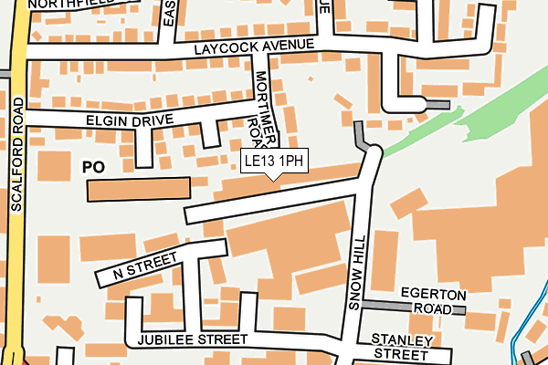 LE13 1PH map - OS OpenMap – Local (Ordnance Survey)