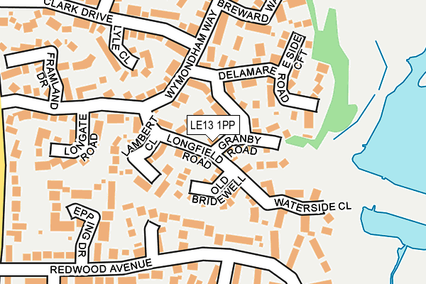 LE13 1PP map - OS OpenMap – Local (Ordnance Survey)