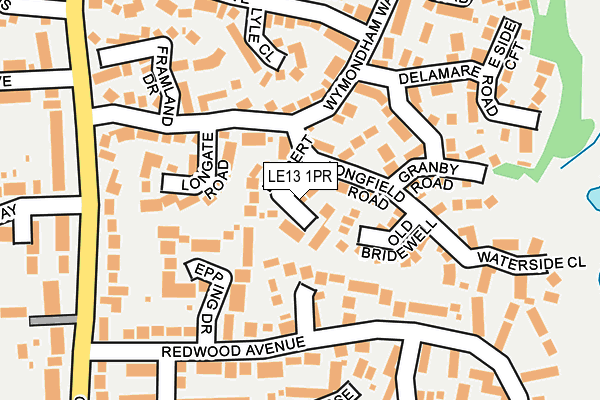 LE13 1PR map - OS OpenMap – Local (Ordnance Survey)