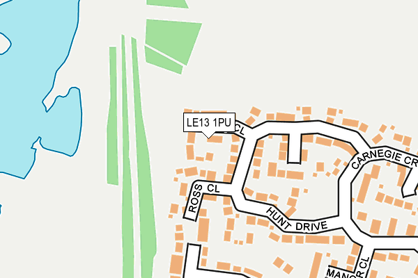 LE13 1PU map - OS OpenMap – Local (Ordnance Survey)