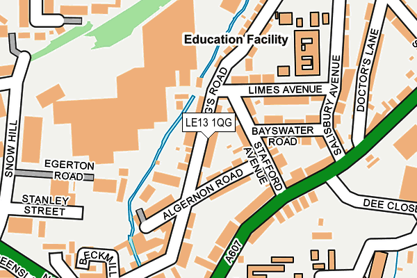 LE13 1QG map - OS OpenMap – Local (Ordnance Survey)