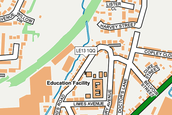 LE13 1QQ map - OS OpenMap – Local (Ordnance Survey)