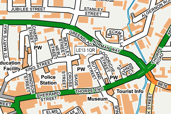 LE13 1QR map - OS OpenMap – Local (Ordnance Survey)