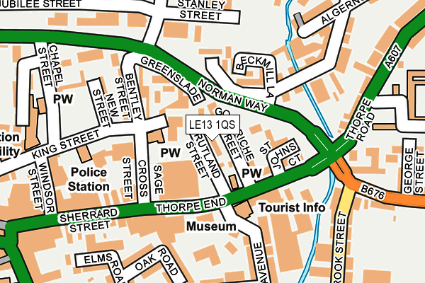 LE13 1QS map - OS OpenMap – Local (Ordnance Survey)