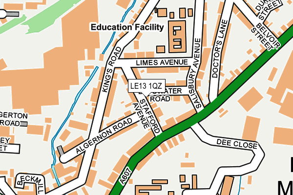 LE13 1QZ map - OS OpenMap – Local (Ordnance Survey)