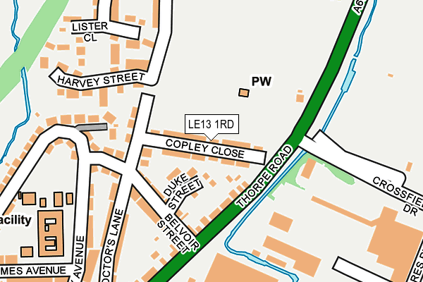 LE13 1RD map - OS OpenMap – Local (Ordnance Survey)