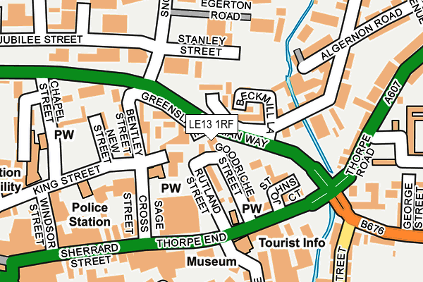 LE13 1RF map - OS OpenMap – Local (Ordnance Survey)