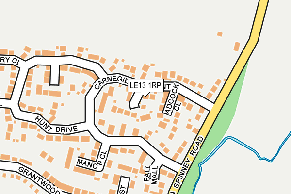 LE13 1RP map - OS OpenMap – Local (Ordnance Survey)