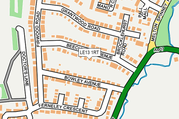LE13 1RT map - OS OpenMap – Local (Ordnance Survey)
