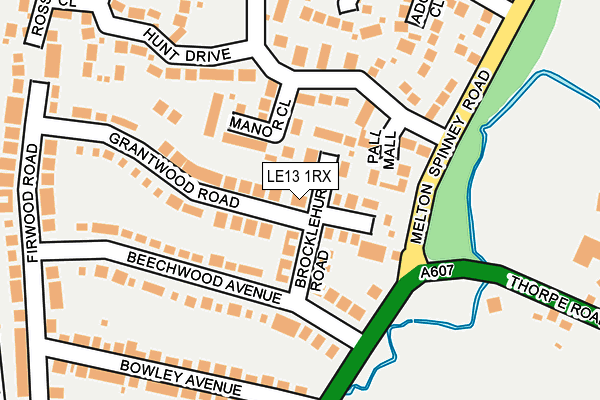 LE13 1RX map - OS OpenMap – Local (Ordnance Survey)